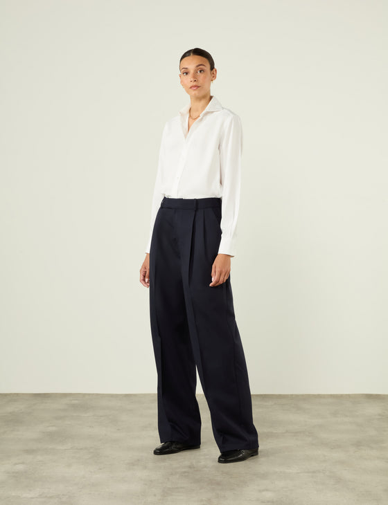 Rampling Trouser: Wool, Navy