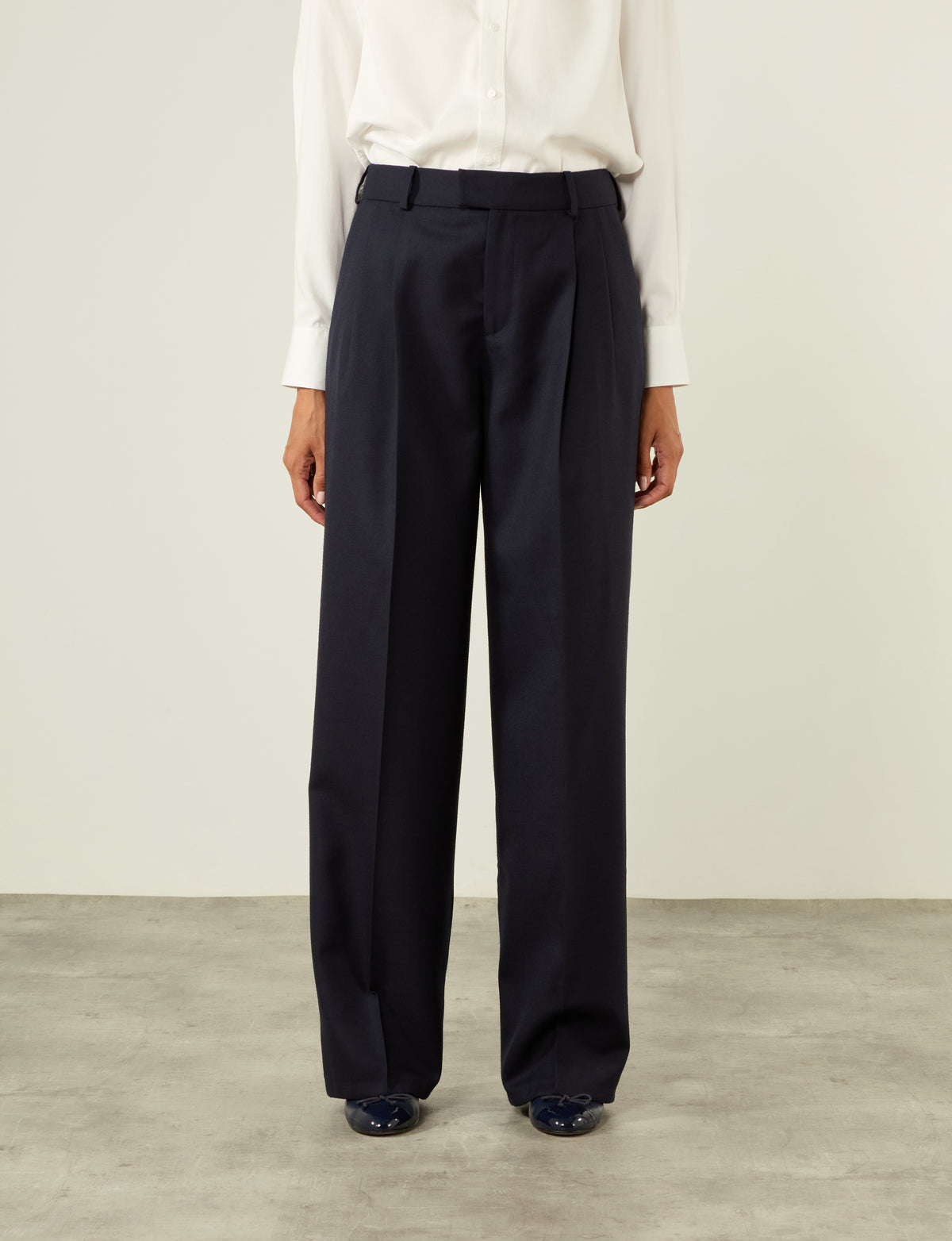 Rampling Trouser: Wool, Navy