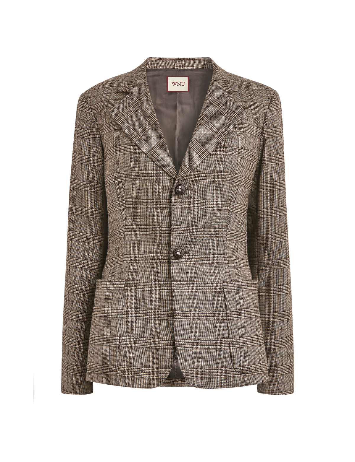 Eventing Jacket: Wool, Light Brown Check