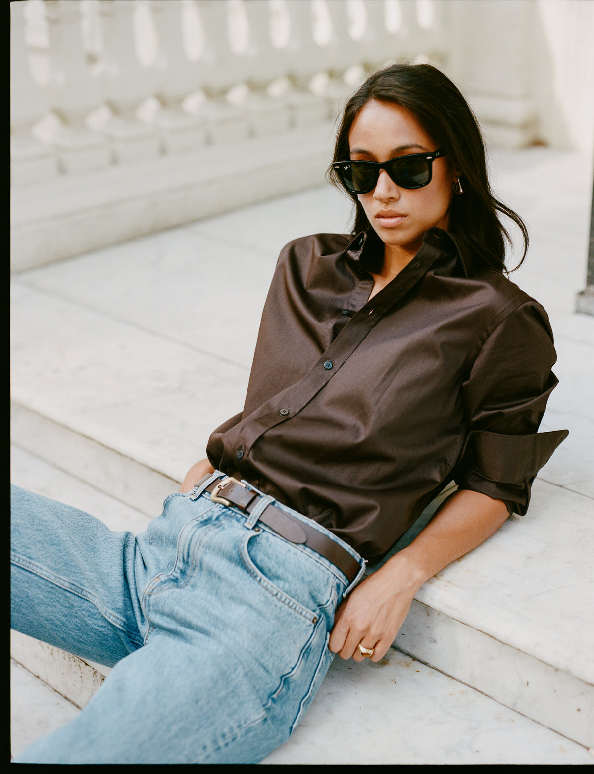 The Boyfriend: Fine Poplin, Chocolate