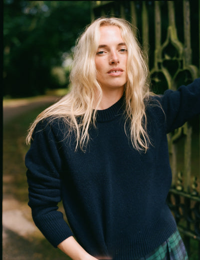 Devon Jumper: Wool, Navy