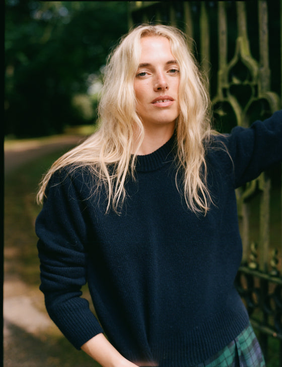 Devon Jumper: Wool, Navy
