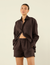 The Weekend: Hemp Shirt & Boxer Set, Chocolate