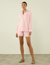 The Weekend: Hemp Shirt & Boxer Set, Blush Pink