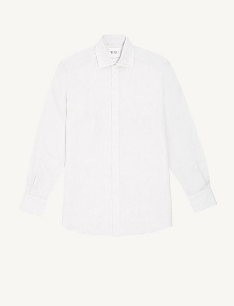 WNU Women's White Linen Boyfriend Shirt | With Nothing Underneath