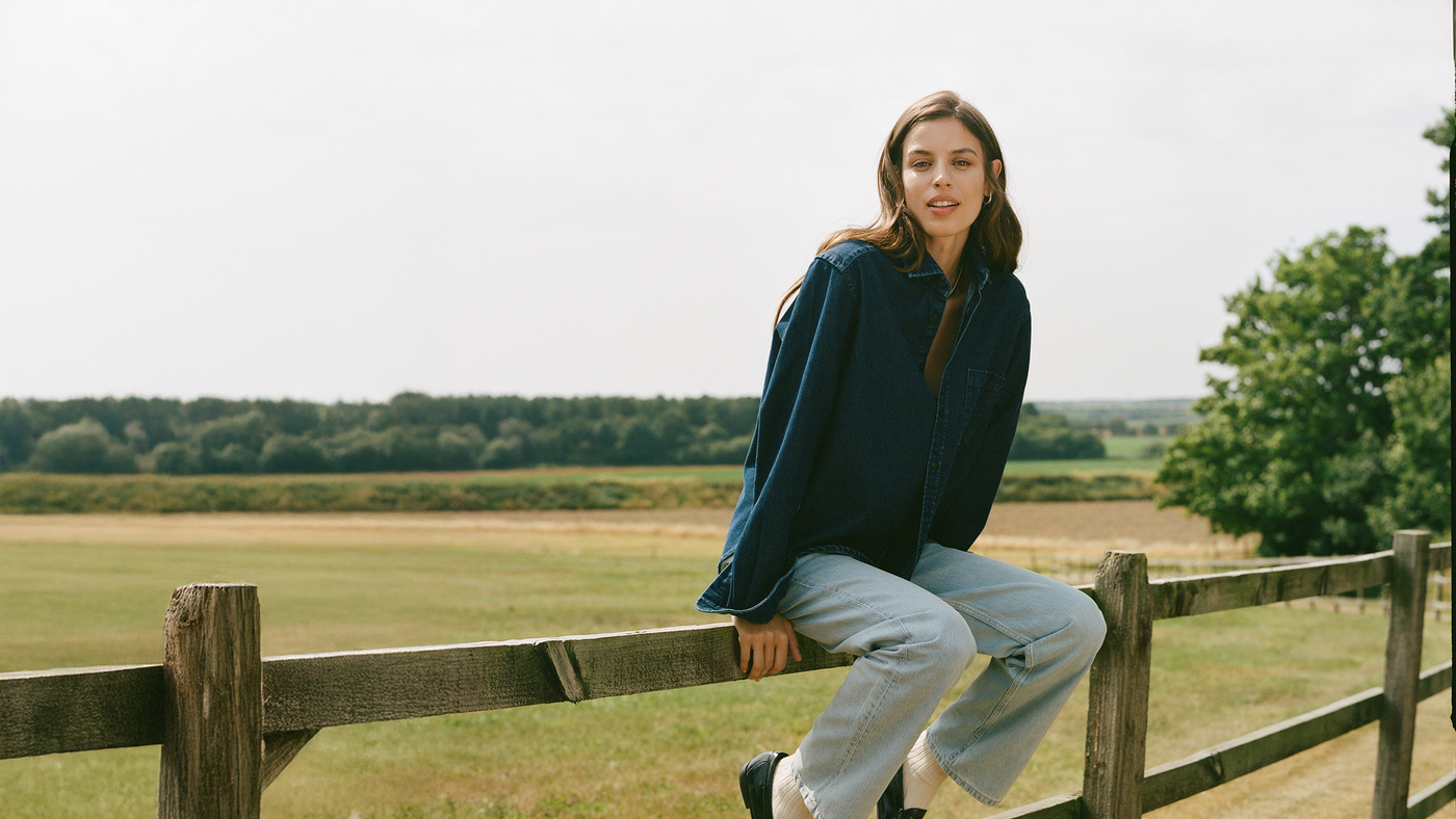 The Denim Shirt In Our Classic Cut- Welcome – With Nothing Underneath