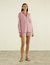 The Weekend: Seersucker Shirt & Boxer Set, Pink & Berry Stripe