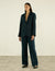 Rampling Trouser: Linen, Navy Blue
