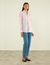 The Boyfriend: Weave, Grapefruit Pink Stripe