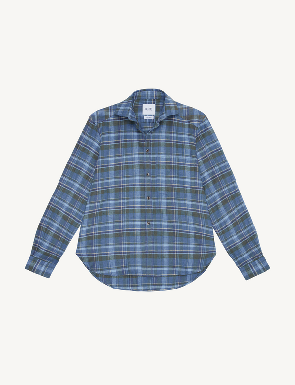 The Classic: Fine Brushed, Lake Plaid