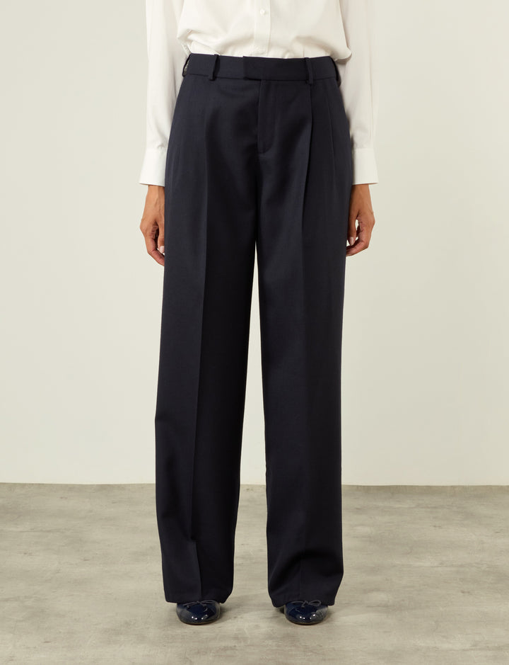 Rampling Trouser: Wool, Navy