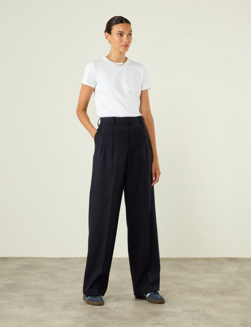 Rampling Trouser: Wool, Navy