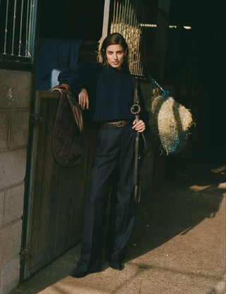 Rampling Trouser: Wool, Navy