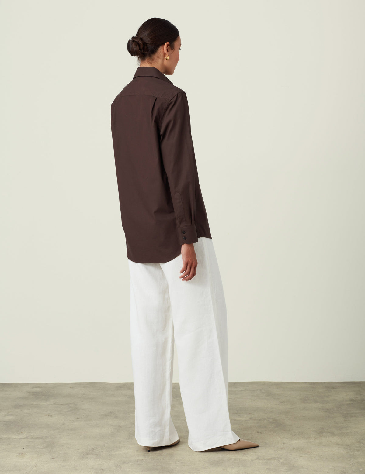 Lily Poplin Boyfriend Shirt Black Sheer