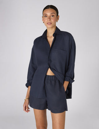 The Set: Hemp Navy Shirt & Boxer