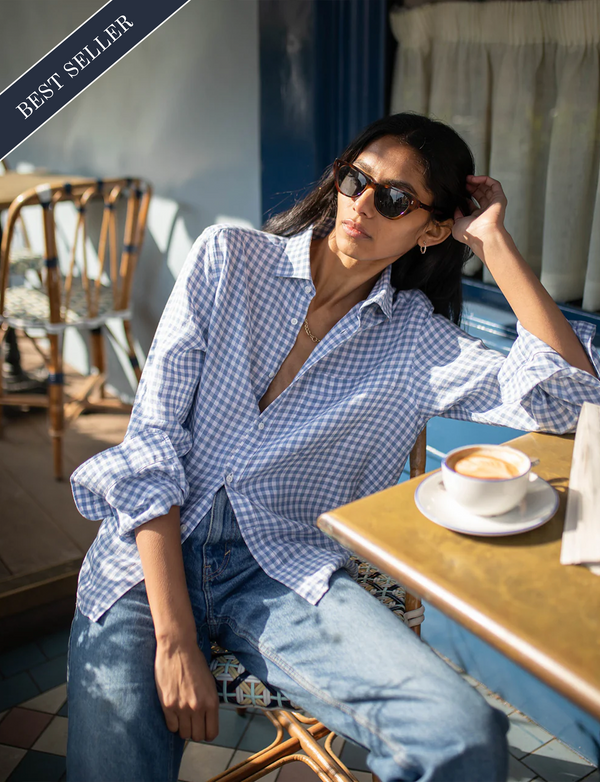The Classic: Linen, Blue Gingham