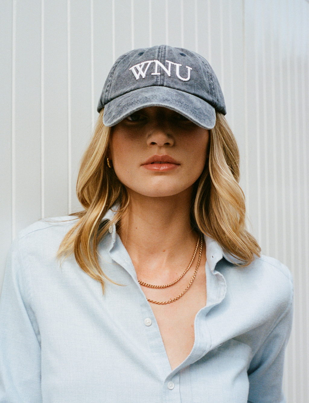 The Cap: Cotton, Washed Navy Blue – With Nothing Underneath