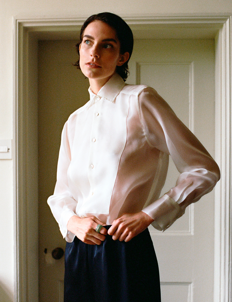 The Dress Shirt: Silk Organza, Ivory