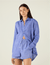 The Boyfriend: Linen Shirt & Boxer Set, Lapis Blue