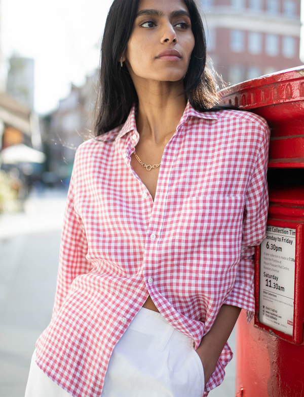 The Classic: Linen, Red Gingham