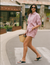 The Weekend: Seersucker Shirt & Boxer Set, Pink & Berry Stripe