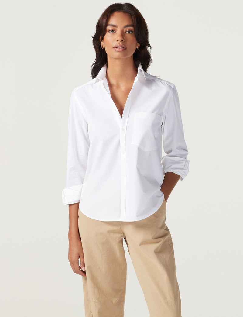 The Classic: Poplin, White - With Nothing Underneath